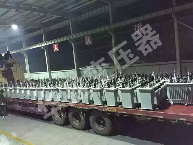 呼伦贝尔非晶合金变压器发货现场